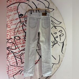 Vintage Lee Rider Union Made In USA Stone Grey Denim Jean 29x34